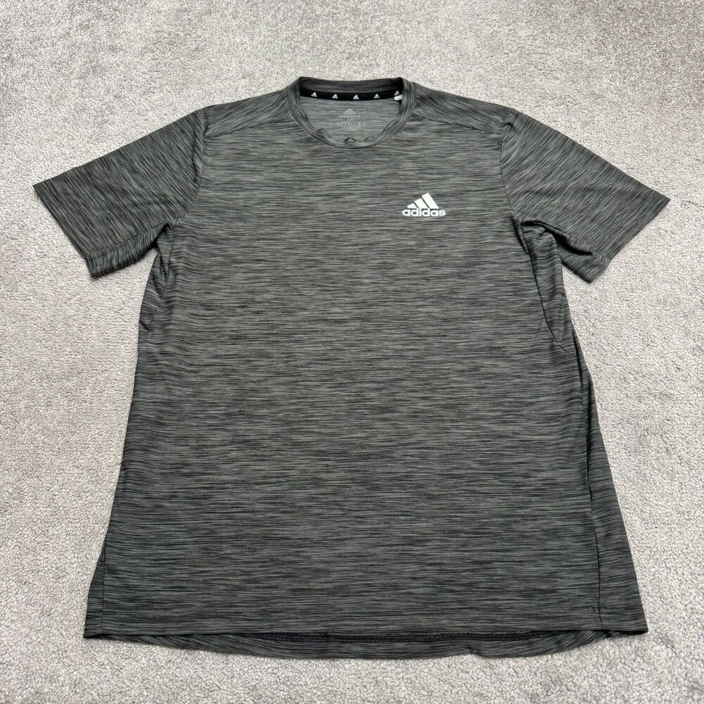 Adidas Primegreen Aeroready Training T-Shirt Mens Medium Heathered Gray Crew Tee